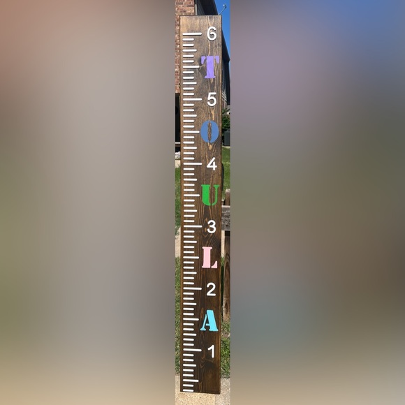 Wooden Growth Chart. ( Measurement Marks Only) (White) - Picture 2 of 3